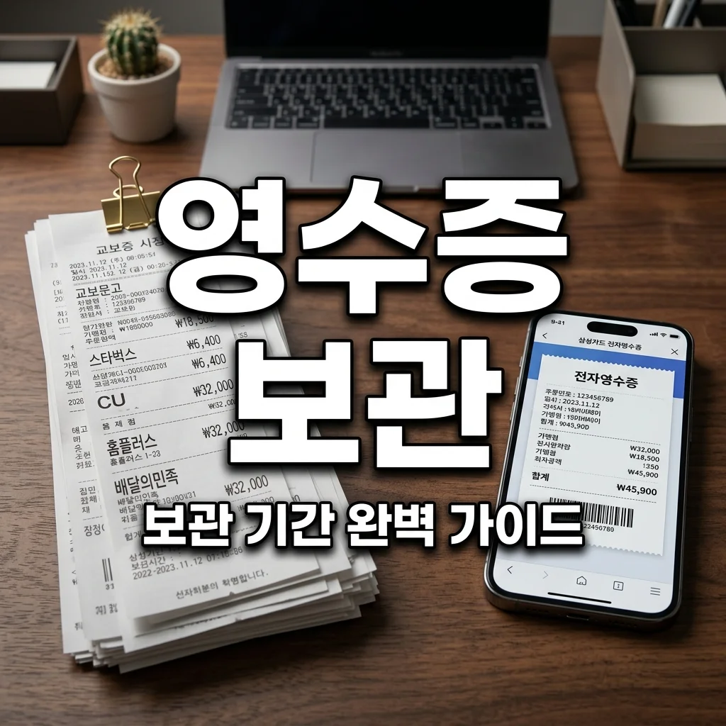 영수증 보관 기간 5년의 법칙! 사업자 및 개인별 필수 증빙 가이드