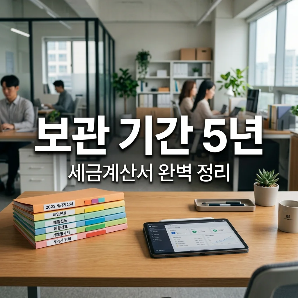 세금계산서 보관 기간 5년 정리! 전자 vs 종이 관리법 및 가산세 주의사항