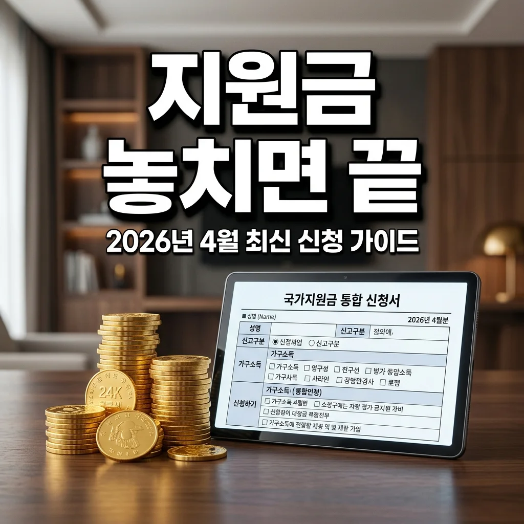 지금 신청 가능한 지원금 모음! 놓치면 끝일까? (2026년 4월 최신)