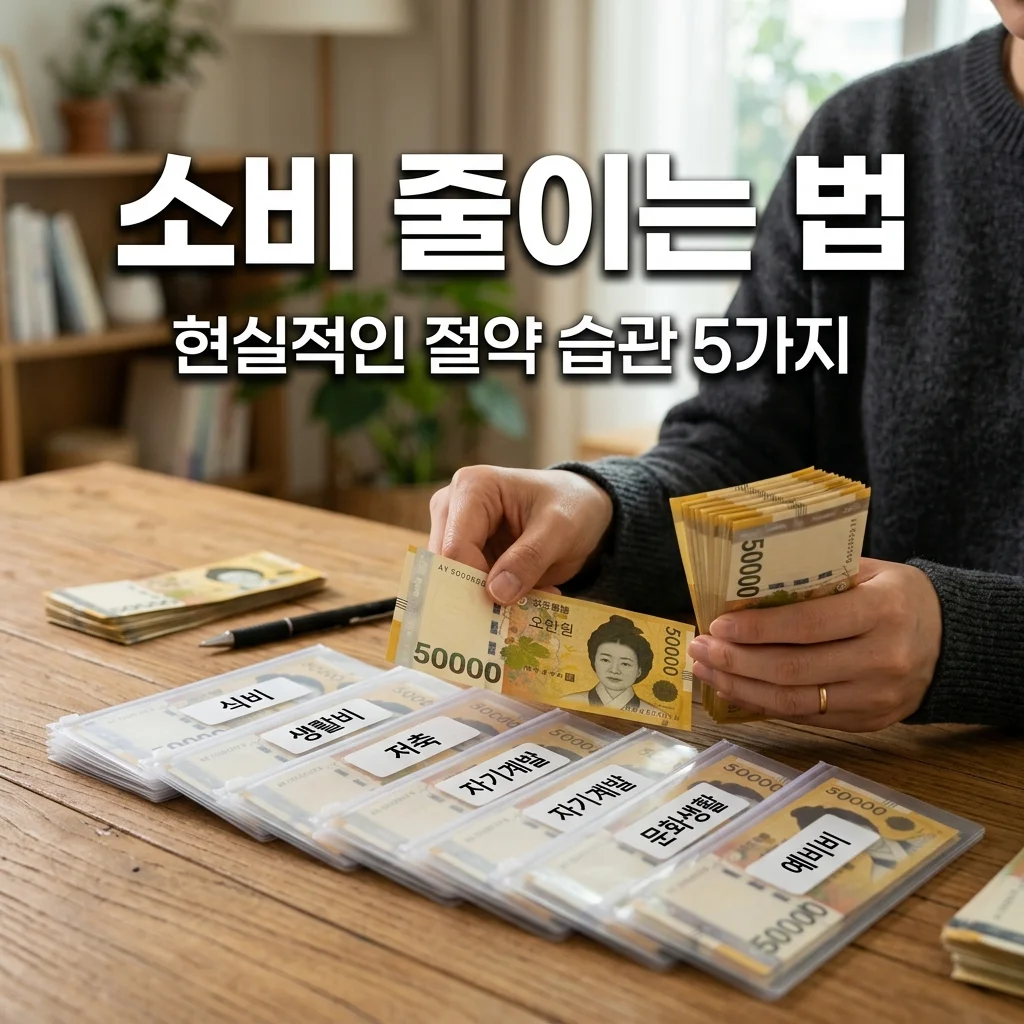 소비 줄이는 현실적인 방법 5가지, 돈 모이는 지출 습관 만들기