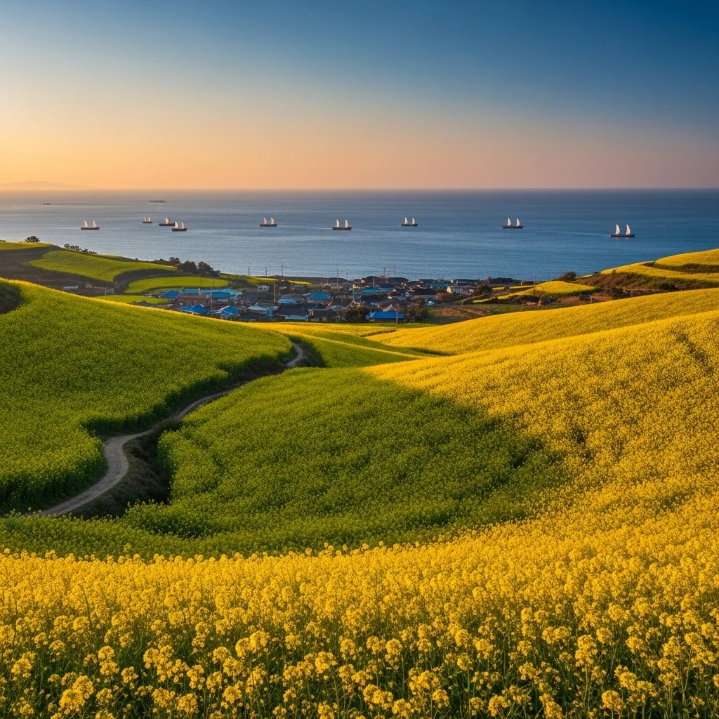 국내 4월 여행지 1순위: 노란 물결 가득한 경남 남해