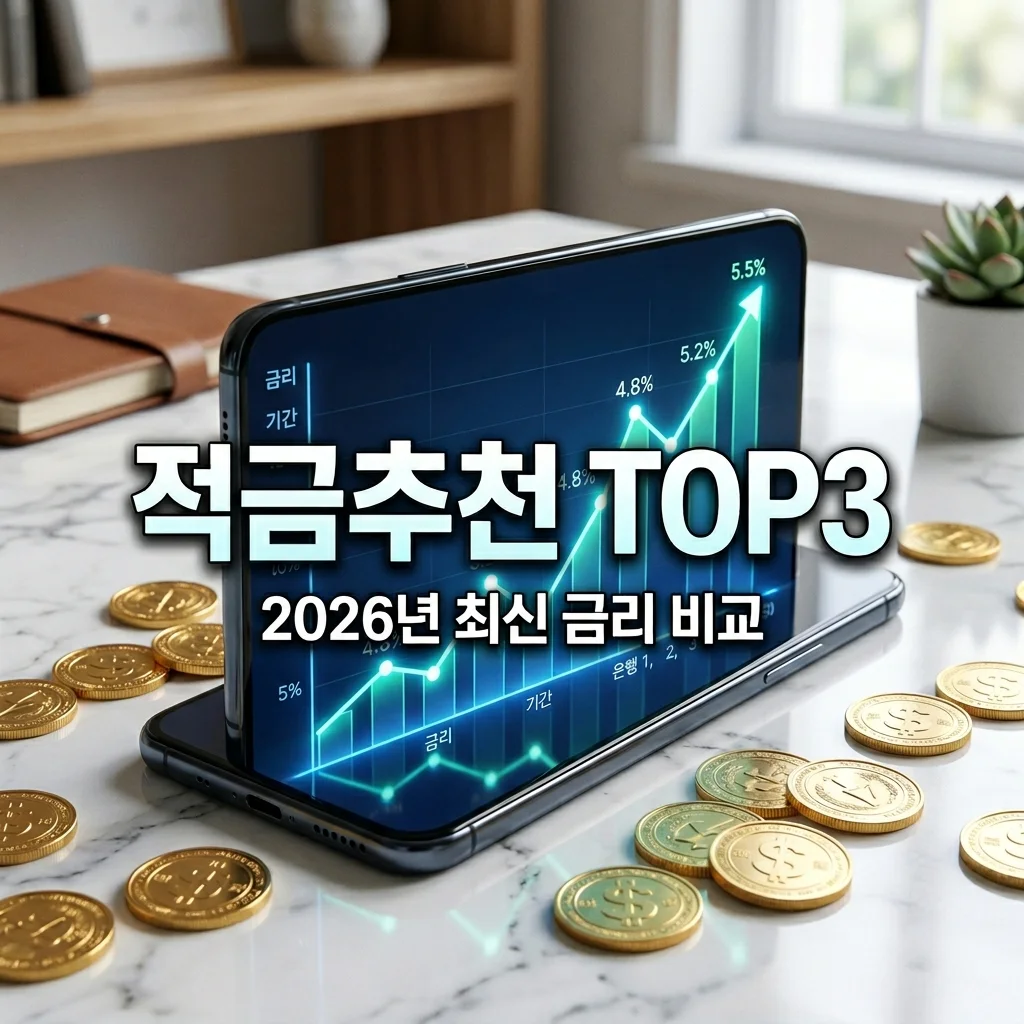2026년 적금추천 금리 TOP 3 순위 비교: 목돈 마련의 지름길