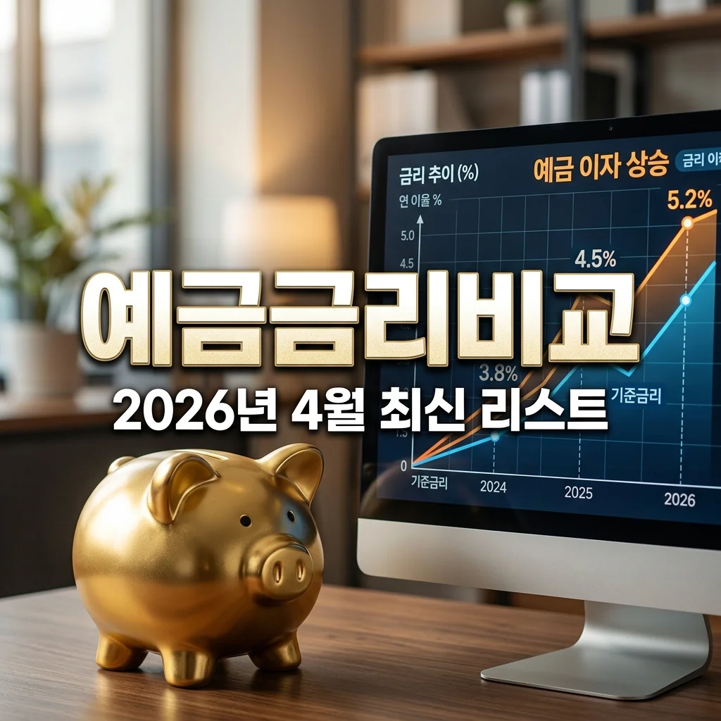 예금금리비교 2026년 4월 최고 이율 은행 및 목돈 굴리기 전략