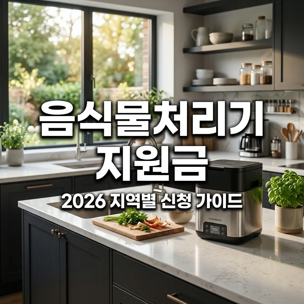 2026 음식물처리기 지원금 지역별 신청 방법 및 보조금 혜택 정리