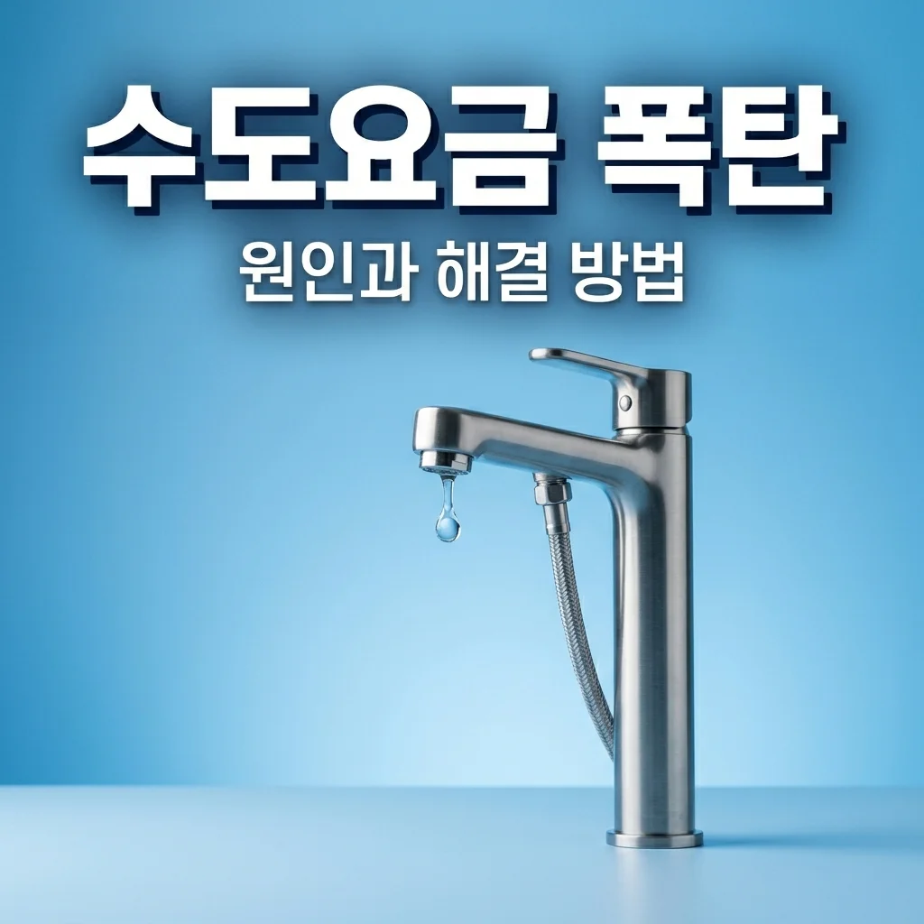 수도요금 갑자기 많이 나온 이유 5가지와 감면 해결 방법 정리
