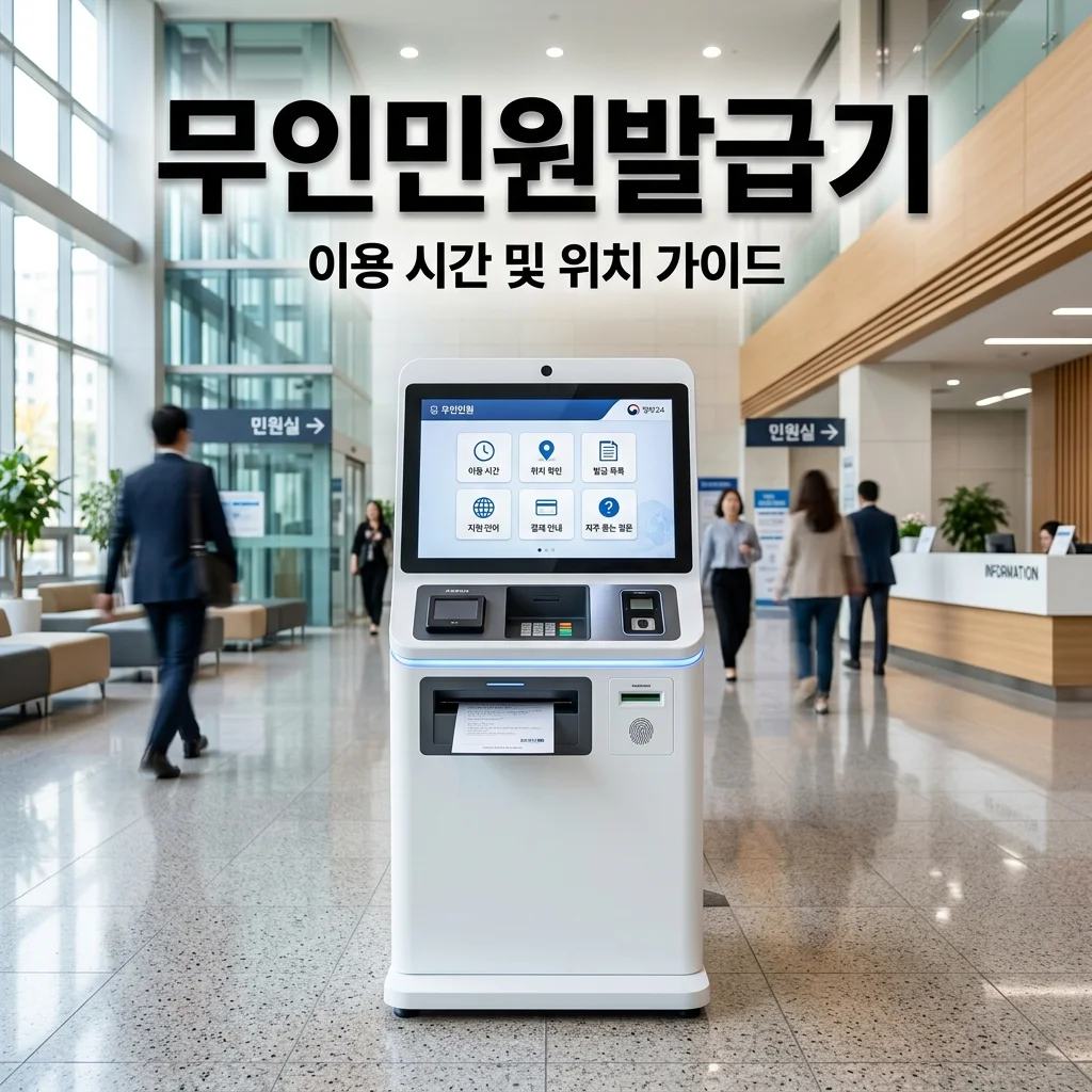 무인민원발급기 이용 가능한 시간 및 위치 확인 방법 총정리