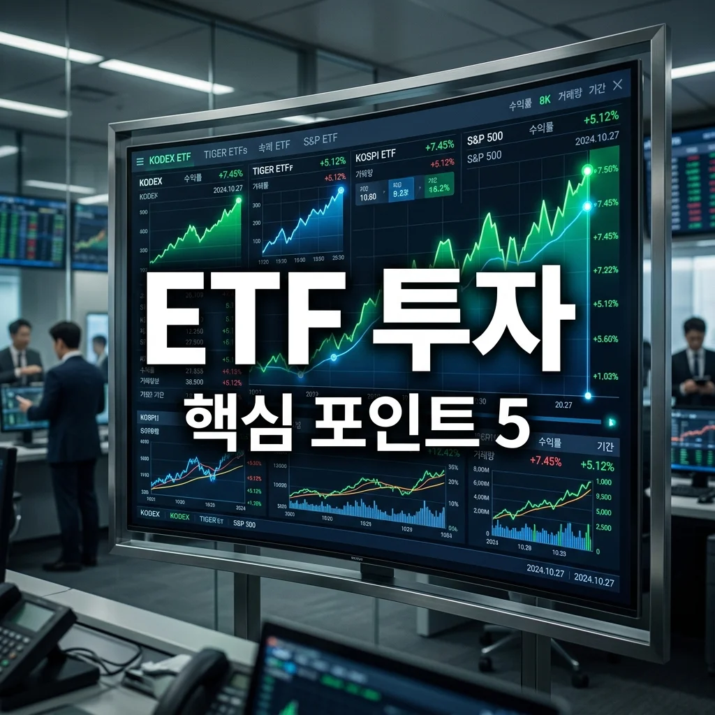 ETF 투자자들이 절대 놓치지 않는 포인트 5가지와 절세 전략 정리