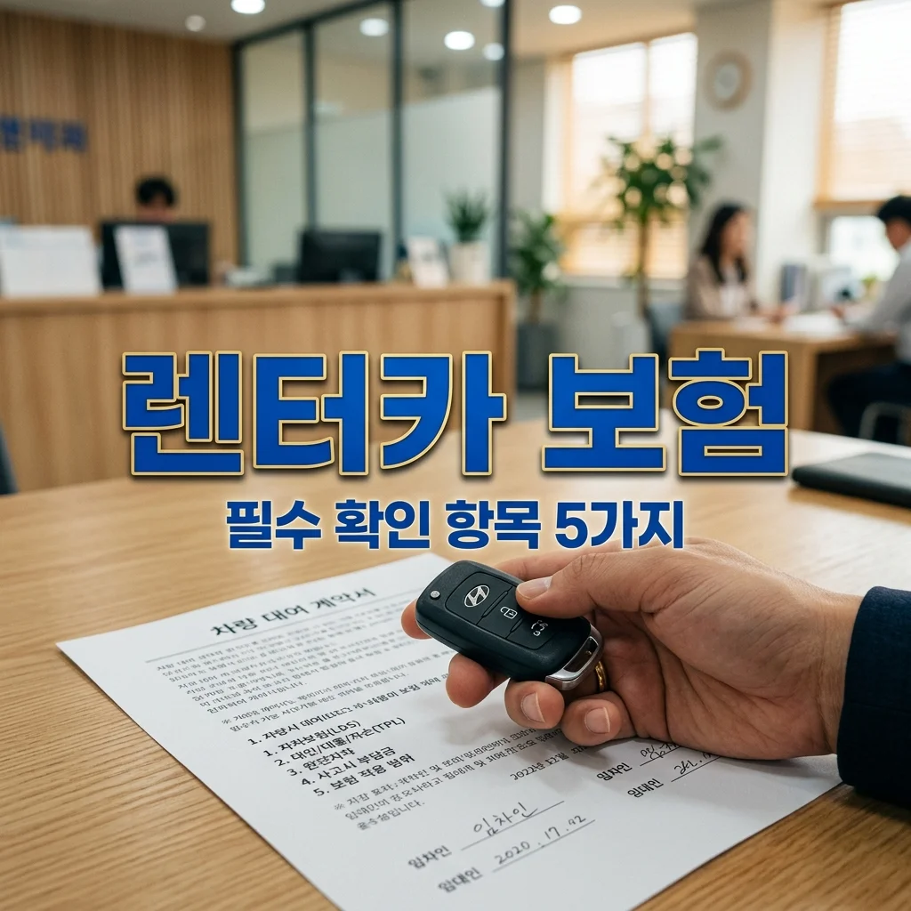 렌터카 보험 꼭 확인해야 하는 항목 5가지 및 자차 보험 총정리