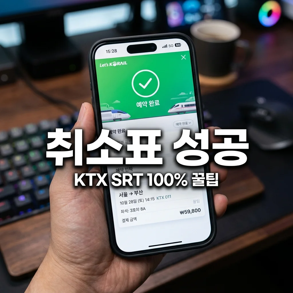 기차표 취소표 가장 빨리 잡는 방법 KTX SRT 예매 성공 꿀팁