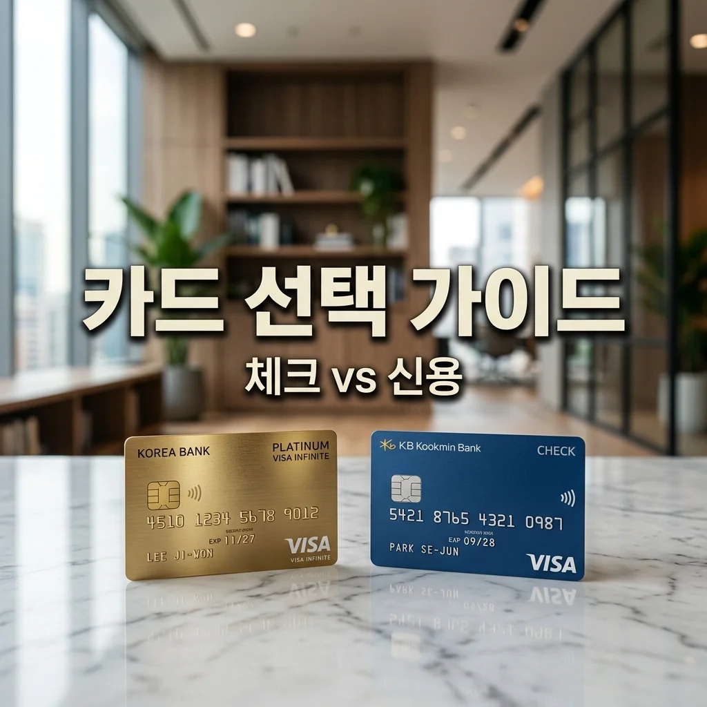 체크카드와 신용카드 차이점과 나에게 맞는 카드 선택 가이드