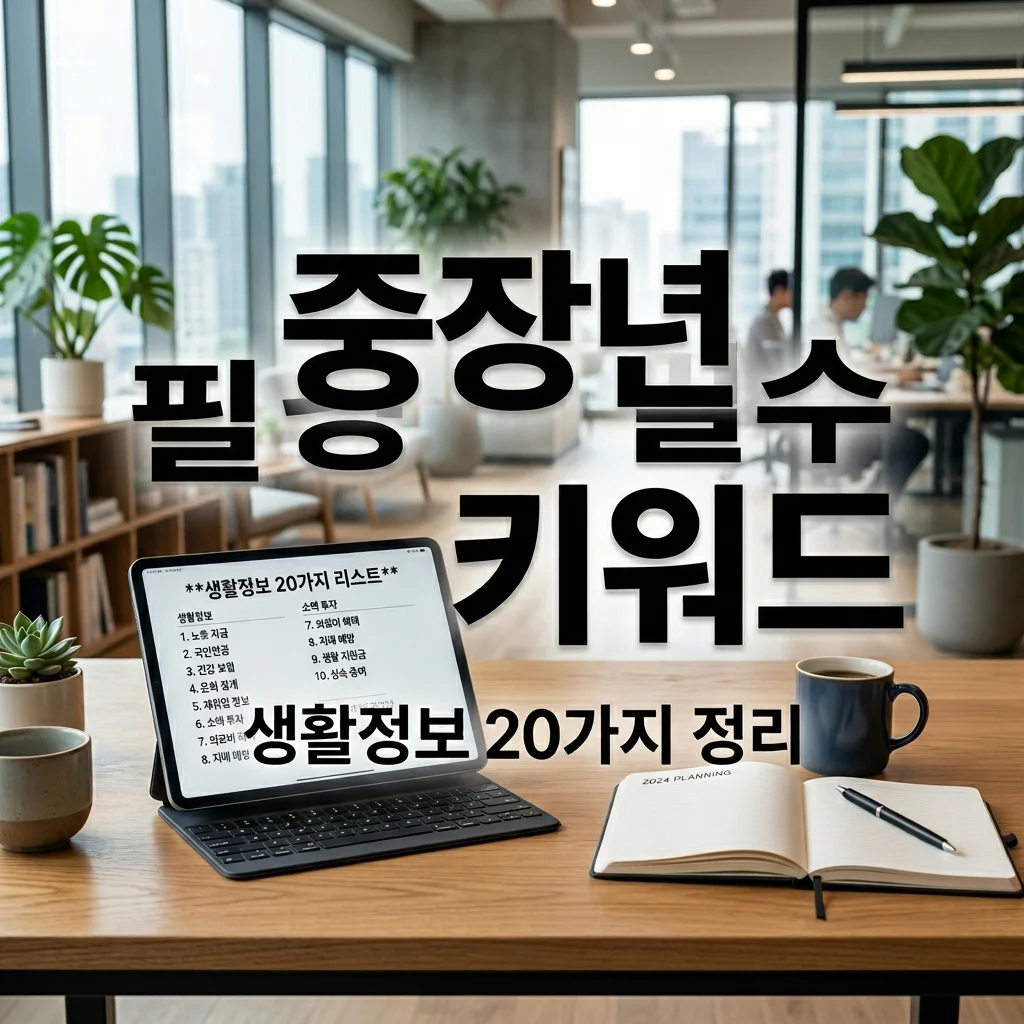 중장년 생활정보 키워드 20가지와 실생활 활용 팁 정리