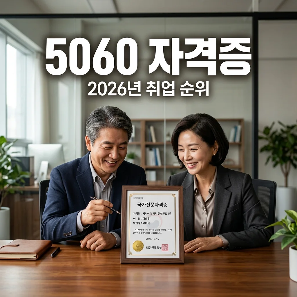 5060 추천 자격증 취득 순위 및 2026년 재취업 유망 자격증 총정리