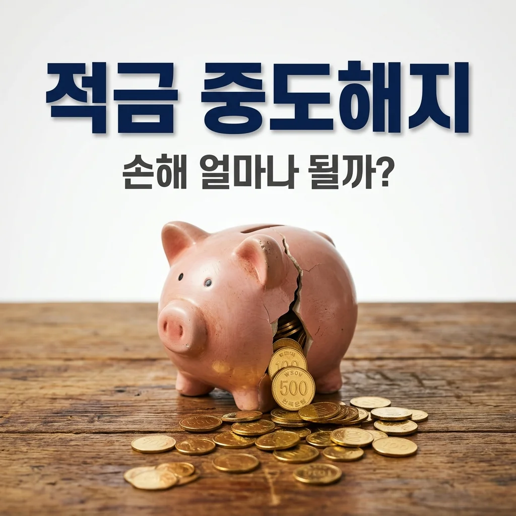 적금 중도해지 손해 얼마나 될까? 이자 손실 계산 및 해결법