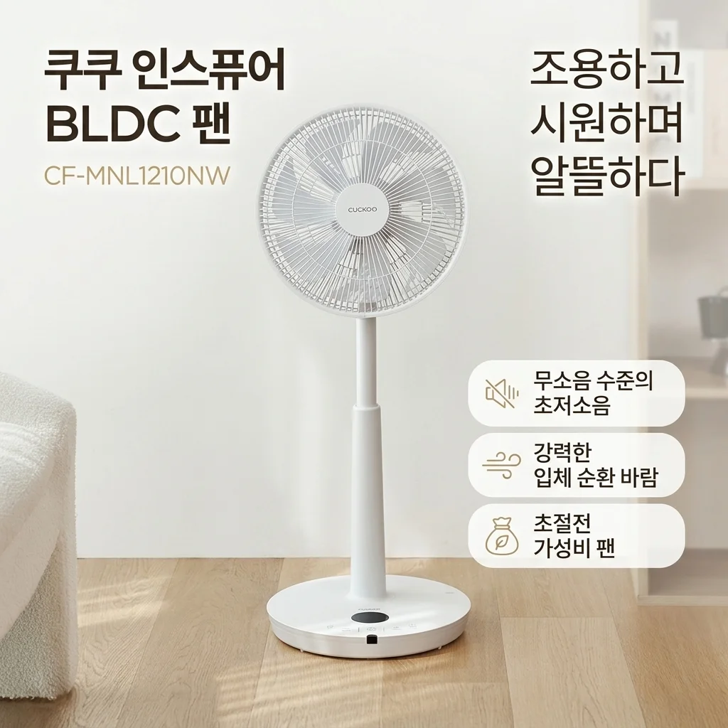 쿠쿠 인스퓨어 BLDC 선풍기 CF-MNL1210NW 조용하고 시원한 가성비 써큘레이터