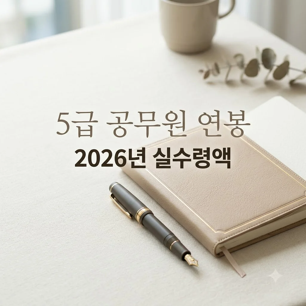 5급 공무원 연봉 2026년 실수령액 및 수당 총정리: 사무관 월급의 모든 것