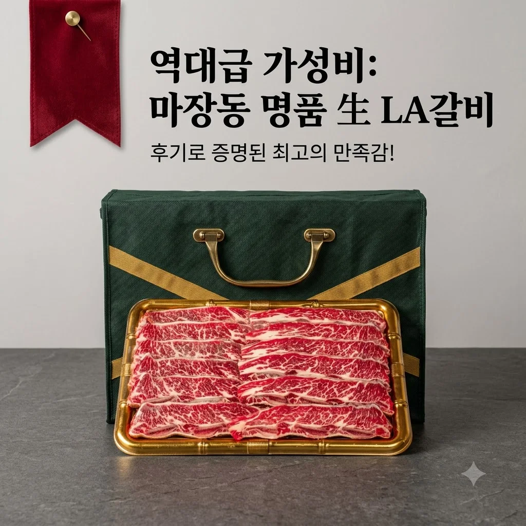 마장동 생 LA갈비 선물 세트 2kg 명절 소고기 꽃갈비, 역대급 가성비에 놀란 후기