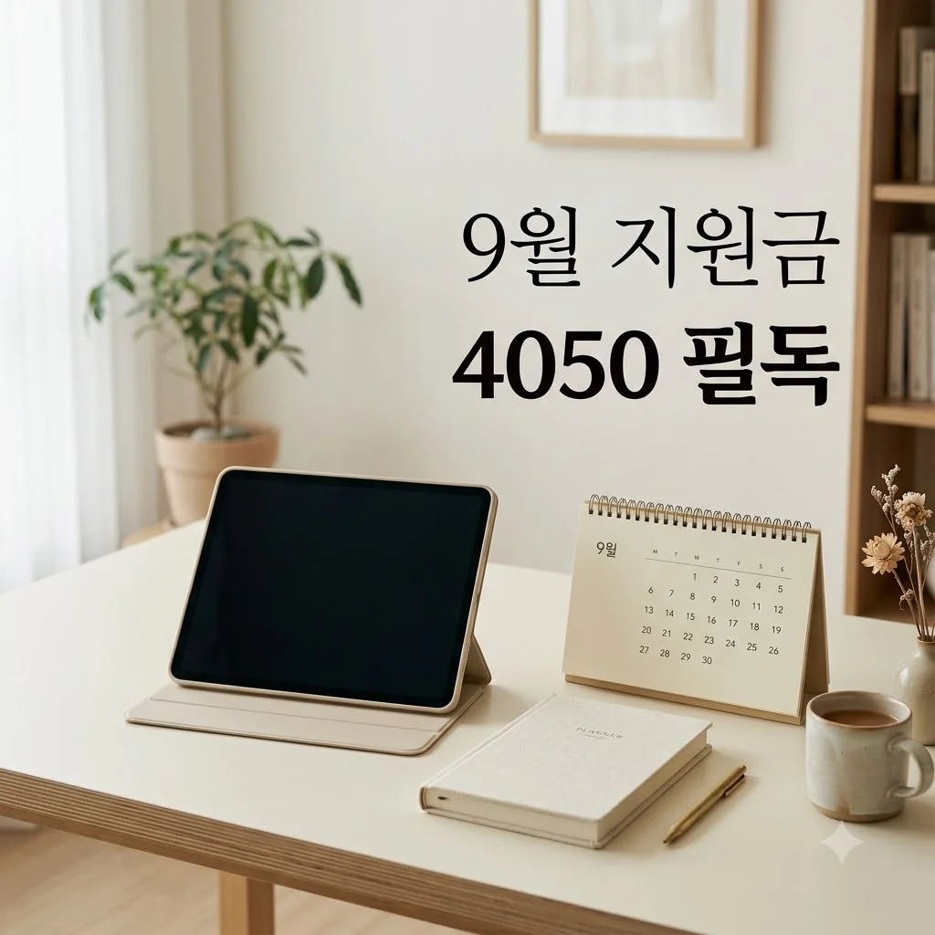 4050 정부지원금 9월 꼭 확인해야 할 10가지 놓치면 손해
